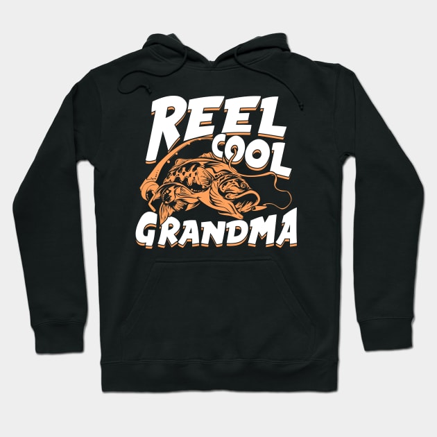 Reel Cool Grandma Fishing Grandmom Gift Hoodie by Dolde08